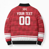 Custom Hockey 2026 Denmark Bomber Puffer Jacket Danish Lions Go Champions