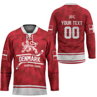 Custom Hockey 2026 Denmark Hockey Jersey Danish Lions Go Champions