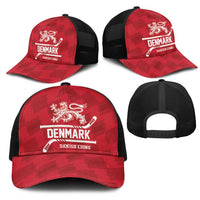 Hockey 2026 Denmark Mesh Trucker Cap Danish Lions Go Champions