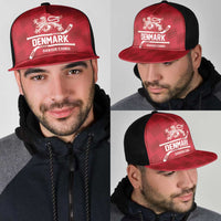 Hockey 2026 Denmark Mesh Trucker Cap Danish Lions Go Champions