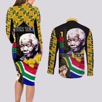 South Africa Freedom Day 2024 Couples Matching Long Sleeve Bodycon Dress and Long Sleeve Button Shirt Happy 30th Anniversary - Wonder Print Shop