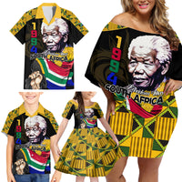 South Africa Freedom Day 2024 Family Matching Off Shoulder Short Dress and Hawaiian Shirt Happy 30th Anniversary - Wonder Print Shop