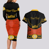 Cinco de Mayo 2024 Couples Matching Long Sleeve Bodycon Dress and Hawaiian Shirt Traje de Charro Style - Wonder Print Shop