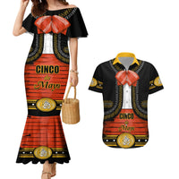 Cinco de Mayo 2024 Couples Matching Mermaid Dress and Hawaiian Shirt Traje de Charro Style - Wonder Print Shop
