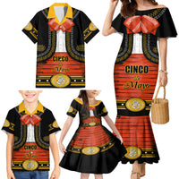 Cinco de Mayo 2024 Family Matching Mermaid Dress and Hawaiian Shirt Traje de Charro Style - Wonder Print Shop