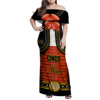 Cinco de Mayo 2024 Family Matching Off Shoulder Maxi Dress and Hawaiian Shirt Traje de Charro Style - Wonder Print Shop