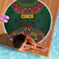 Cinco de Mayo 2024 Beach Blanket Mexican Folk Pattern - Wonder Print Shop