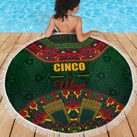 Cinco de Mayo 2024 Beach Blanket Mexican Folk Pattern - Wonder Print Shop