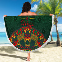 Cinco de Mayo 2024 Beach Blanket Mexican Folk Pattern - Wonder Print Shop