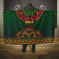 Cinco de Mayo 2024 Hooded Blanket Mexican Folk Pattern