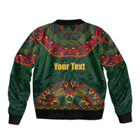 Cinco de Mayo 2024 Sleeve Zip Bomber Jacket Mexican Folk Pattern - Wonder Print Shop