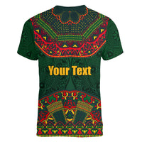 Cinco de Mayo 2024 Women V Neck T Shirt Mexican Folk Pattern - Wonder Print Shop