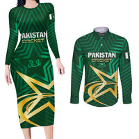 Custom Pakistan Cricket Couples Matching Long Sleeve Bodycon Dress and Long Sleeve Button Shirt The Boys In Green
