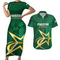 Custom Pakistan Cricket Couples Matching Short Sleeve Bodycon Dress and Hawaiian Shirt The Boys In Green