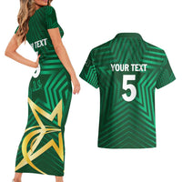 Custom Pakistan Cricket Couples Matching Short Sleeve Bodycon Dress and Hawaiian Shirt The Boys In Green