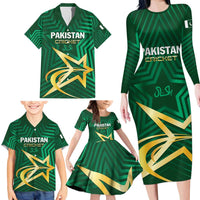 Custom Pakistan Cricket Family Matching Long Sleeve Bodycon Dress and Hawaiian Shirt The Boys In Green