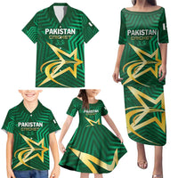Custom Pakistan Cricket Family Matching Puletasi and Hawaiian Shirt The Boys In Green