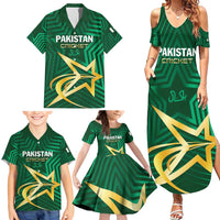 Custom Pakistan Cricket Family Matching Summer Maxi Dress and Hawaiian Shirt The Boys In Green