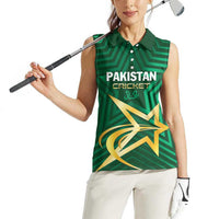 Custom Pakistan Cricket Women Sleeveless Polo Shirt The Boys In Green