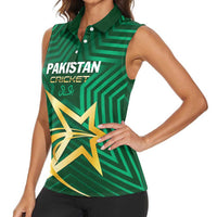 Custom Pakistan Cricket Women Sleeveless Polo Shirt The Boys In Green