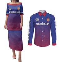Custom Afghanistan Cricket Afghan Atalan Couples Matching Puletasi and Long Sleeve Button Shirt Glorious Nation Victorious Team