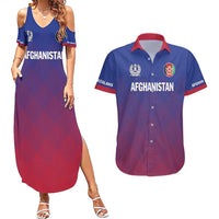 Custom Afghanistan Cricket Afghan Atalan Couples Matching Summer Maxi Dress and Hawaiian Shirt Glorious Nation Victorious Team