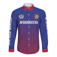 Custom Afghanistan Cricket Afghan Atalan Long Sleeve Button Shirt Glorious Nation Victorious Team