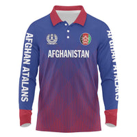 Custom Afghanistan Cricket Afghan Atalan Long Sleeve Polo Shirt Glorious Nation Victorious Team