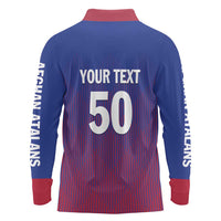 Custom Afghanistan Cricket Afghan Atalan Long Sleeve Polo Shirt Glorious Nation Victorious Team