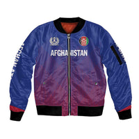 Custom Afghanistan Cricket Afghan Atalan Sleeve Zip Bomber Jacket Glorious Nation Victorious Team