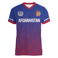 Custom Afghanistan Cricket Afghan Atalan Women V-Neck T-Shirt Glorious Nation Victorious Team