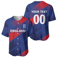 Custom England Cricket Baseball Jersey Come On Three Lions