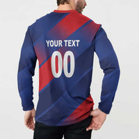 Custom England Cricket Button Sweatshirt Come On Three Lions