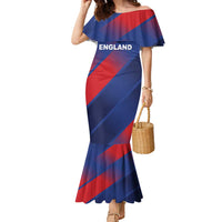 Custom England Cricket Family Matching Mermaid Dress and Hawaiian Shirt Come On Three Lions