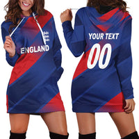 Custom England Cricket Hoodie Dress Come On Three Lions