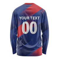 Custom England Cricket Long Sleeve Shirt Come On Three Lions