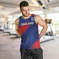 Custom England Cricket Men Tank Top Come On Three Lions