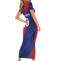 Custom England Cricket Short Sleeve Bodycon Dress Come On Three Lions