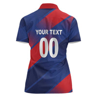 Custom England Cricket Women Polo Shirt Come On Three Lions