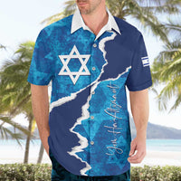 Personalized Israel Yom Ha'atzmaut Hawaiian Shirt Star of David Grunge Style