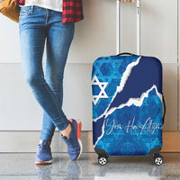 Israel Yom Ha'atzmaut Luggage Cover Star of David Grunge Style