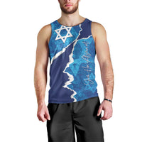 Personalized Israel Yom Ha'atzmaut Men Tank Top Star of David Grunge Style