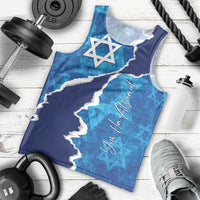 Personalized Israel Yom Ha'atzmaut Men Tank Top Star of David Grunge Style