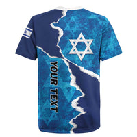 Personalized Israel Yom Ha'atzmaut Rugby Jersey Star of David Grunge Style