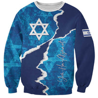Personalized Israel Yom Ha'atzmaut Sweatshirt Star of David Grunge Style