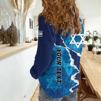 Personalized Israel Yom Ha'atzmaut Women Casual Shirt Star of David Grunge Style