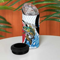 Personalized Antigua and Barbuda Fishing 4 in 1 Can Cooler Tumbler Sporty Style