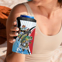 Personalized Antigua and Barbuda Fishing 4 in 1 Can Cooler Tumbler Sporty Style