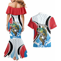 Personalized Antigua and Barbuda Fishing Couples Matching Mermaid Dress and Hawaiian Shirt Sporty Style