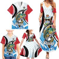 Personalized Antigua and Barbuda Fishing Family Matching Summer Maxi Dress and Hawaiian Shirt Sporty Style